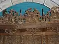 Décor en bois sculpté de l'intérieur du chancel