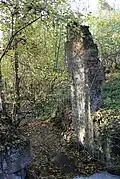Vestiges d'un pilier du moulin.