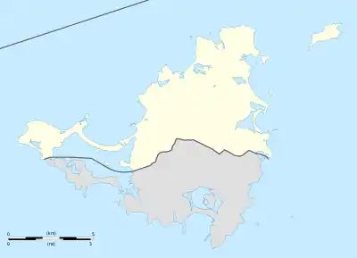 Localisation sur la carte de Saint-Martin (Antilles françaises)
