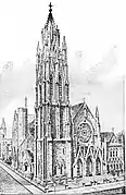 La 3e&nbsp;église, en 1889.