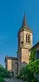 La tour clocher de l'église Saint-Pierre-ès-Liens.