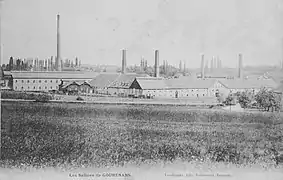 Vue générale de la saline de Gouhenans, l'une des plus importantes salines de France au XIXe&nbsp;siècle.