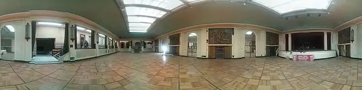 Panoramique de la grande salle des Salons Mauduit avant destruction (2015).