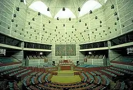 Vue intérieure de l’hémicycle