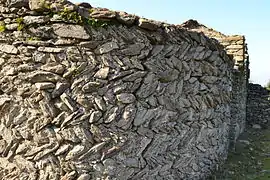 Sant Pere del Pla de l'Arca (ca), vestiges de l'abside de l'église du Xe siècle.