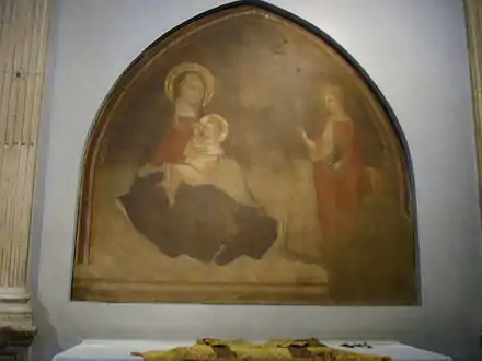 Lunette du XIVe&nbsp;siècle de la chapelle Della Pura.