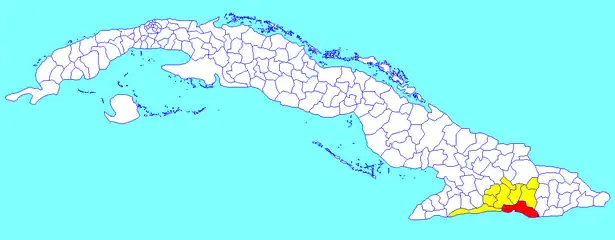 Municipalité de Santiago de Cuba dans la province de Santiago de Cuba