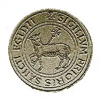 Sceau de l'hospitalier de Saint-Jean qui a succédé au Temple à Saint-Gille.