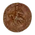 Sceau équestre d'Ulrich von Werd, landgrave de Basse-Alsace (vers 1334).