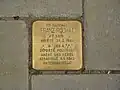 Pavé de mémoire au no 23 de l'avenue Clays