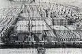 Jardin baroque à la française en 1730, d'après un dessin à la plume de Renier Roidkin