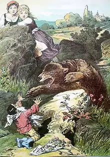 Blanche-Neige et Rose-Rouge (AT&nbsp;426). Illustr. Alexander Zick.