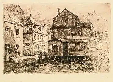 St.-Barbara-Ufer, à Trèves, par Anton Schneider-Postrum&nbsp;(de), 1919.