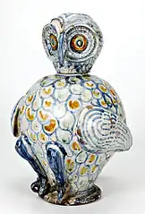 Vase en forme de chouette, Sicile, XVIIe&nbsp;siècle.