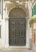 Porte de la synagogue sur le campo delle scole