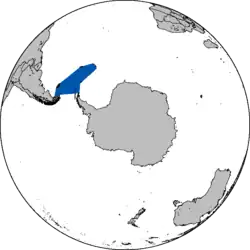 Carte de la mer de Scotia.