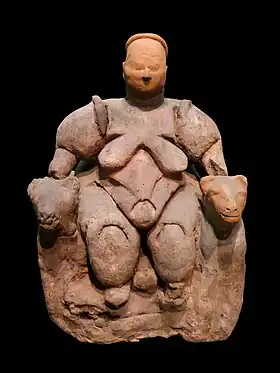 La « Dame aux fauves », Çatal Höyük.