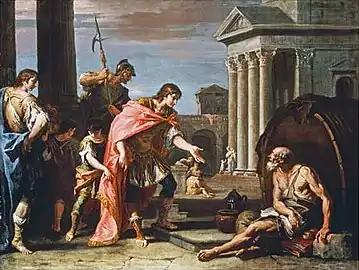 Alexandre et Diogène, Ricci, v.&nbsp; 1700.