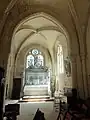 Croisillon sud, vue vers l'est dans la chapelle.