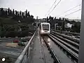 Une rame Urbos II sur le viaduc à San Juan Bajo.