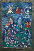 Scène de la vie du Bouddha