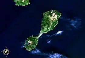 Vue satellite de l'île.