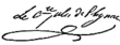 Signature de Jules de Polignac