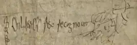 Signature de Childéric II