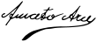 Signature de Aniceto Arce