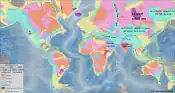 Asie (carte simplifiée - géologie)