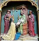 Sainte Colette avec le pape, aile d'un retable de l'église Sainte-Colette (nl) de Gand.
