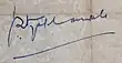 Signature de John Kotelawala(si) ශ්‍රිමත් ජෝන් ලයනල් කොතලාවල