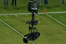 Une skycam au Stanford Cardinals Stadium