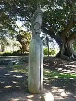 Tambour à fente du Vanuatu aux jardins botaniques royaux de Sydney