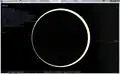 Simulation de la phase annulaire de cette éclipse.