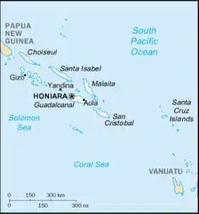 carte : Géographie des Îles Salomon