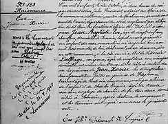 Acte de naissance.