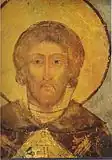 Michel III de Vladimir. Fragment de peinture d'une colonne.