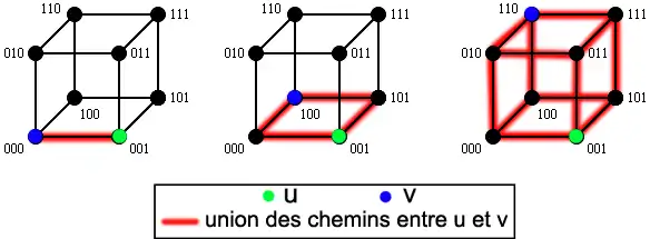 L'union des chemins entre des sommets à distance
k
{\displaystyle k}
défini
Q
k
{\displaystyle Q_{k}}
.