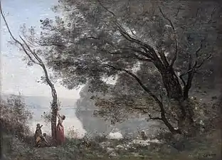 Souvenir de Mortefontaine (1864). Huile sur toile, 89&nbsp;×&nbsp;65&nbsp;cm, Paris, musée du Louvre.
