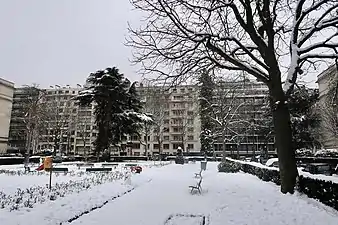 Sous la neige.