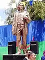 stèle à effigie du militant berbériste Mohamed Haroun (Masin Uharoun), Akbou.