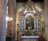Autel secondaire de saint Wendelin et tableaux du XVIIIe&nbsp;siècle.