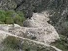 Les vestiges du barrage en 2009.