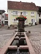 Fontaine avec abreuvoirs (XIXe&nbsp;siècle).