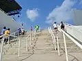Escalier d'accès aux tribunes