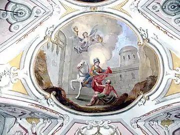La Charité de saint Martin de Josef Adam Mölk (XVIIIe&nbsp;siècle, église Saint-Martin d'Oberwölz (Autriche).