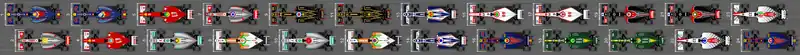 Schéma de la grille de départ du Grand Prix d'Allemagne 2011