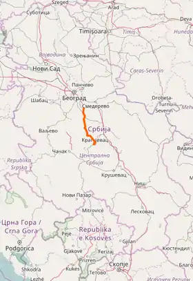 Image illustrative de l’article Route magistrale 25 (Serbie)
