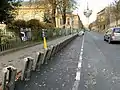 Vue depuis une rue des Lilas.